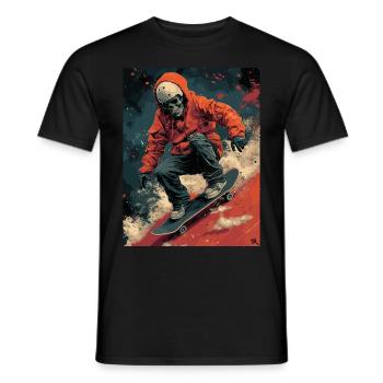 Creepy Skull - Skull, Skelett, Totenkopf, Skater - Männer T-Shirt - Schwarz - Vorne - AI Model Male 178 light (178cm)