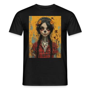 The Woman - Skull, Totenkopf, Pentagramm - Männer T-Shirt - Schwarz - Vorne - AI Model Male 178 light (178cm)