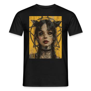 The Woman - Skull, Totenkopf, Pentagramm - Männer T-Shirt - Schwarz - Vorne - AI Model Male 178 light (178cm)