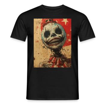 The Horror Clown - Horrormotiv - Männer T-Shirt - Schwarz - Vorne - AI Model Male 178 light (178cm)