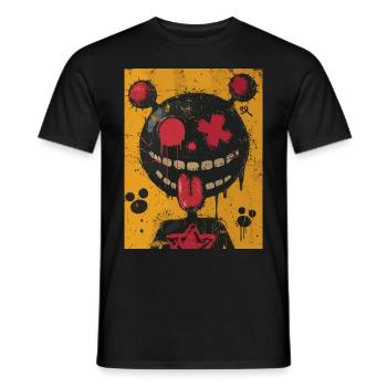 Creepy Clown - Skull Horrormotiv - Männer T-Shirt - Schwarz - Vorne - AI Model Male 178 light (178cm)