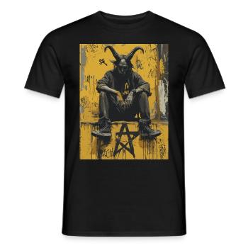 The Devil - Teufel, Horrormotiv - Männer T-Shirt - Schwarz - Vorne - AI Model Male 178 light (178cm)