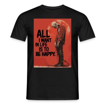 All I Want Clown - Skull, Skelett, Totenkopf - Männer T-Shirt - Schwarz - Vorne - AI Model Male 178 light (178cm)
