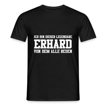Erhard Name Design - Männer T-Shirt - Schwarz - Vorne - AI Model Male 178 light (178cm)