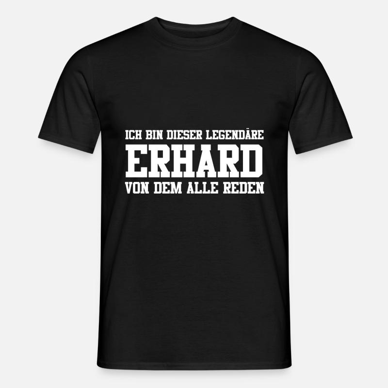 Erhard Name Design - Männer T-Shirt - Schwarz