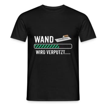 Stuckateur Wand verputzen Verputzer - Männer T-Shirt - Schwarz - Vorne - AI Model Male 178 light (178cm)