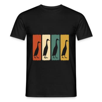 Canards Rétro Canard Éleveur de Canard Élevage de Canard - T-shirt homme - noir - Devant - AI Model Male 178 light (178cm)