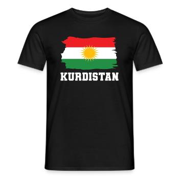 Drapeau kurde kurde kurde kurde son biji - T-shirt homme - noir - Devant - AI Model Male 178 light (178cm)