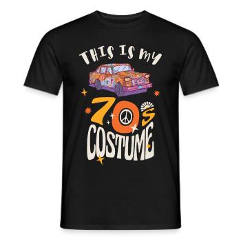 Das ist mein 70er Jahre Kostüm - Männer T-Shirt - Schwarz - Vorne - AI Model Male 178 light (178cm)