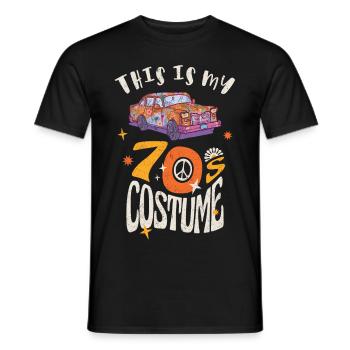 Das ist mein 70er Jahre Kostüm Grunge Effekt - Männer T-Shirt - Schwarz - Vorne - AI Model Male 178 light (178cm)