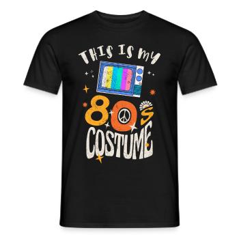 Das ist mein 80er Jahre Kostüm Grunge Effekt - Männer T-Shirt - Schwarz - Vorne - AI Model Male 178 light (178cm)
