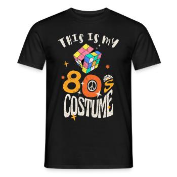 Das ist mein 80er Jahre Kostüm Grunge Effekt - Männer T-Shirt - Schwarz - Vorne - AI Model Male 178 light (178cm)