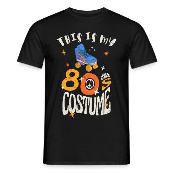 Das ist mein 80er Jahre Kostüm Grunge Effekt - Männer T-Shirt - Schwarz - Vorne - AI Model Male 178 light (178cm)