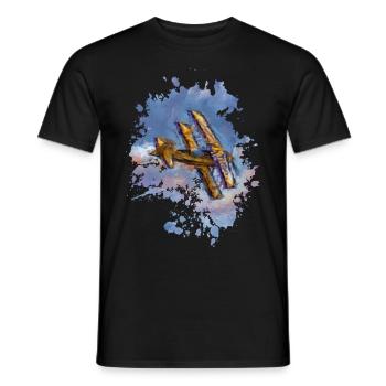 Flugzeug - Männer T-Shirt - Schwarz - Vorne - AI Model Male 178 light (178cm)