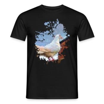Taube - Männer T-Shirt - Schwarz - Vorne - AI Model Male 178 light (178cm)