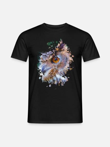 Eule - Männer T-Shirt - Schwarz