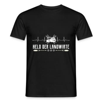 Mécanicien de machines agricoles tracteur battement de cœur - T-shirt homme - noir - Devant - AI Model Male 178 light (178cm)