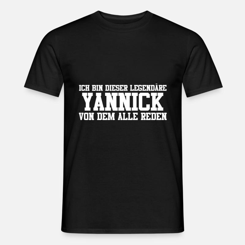 Yannick Name Design - Männer T-Shirt - Schwarz