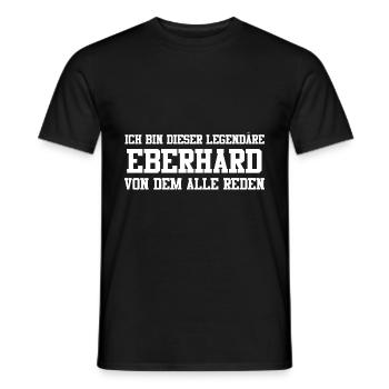 Eberhard Name Design - Männer T-Shirt - Schwarz - Vorne - AI Model Male 178 light (178cm)