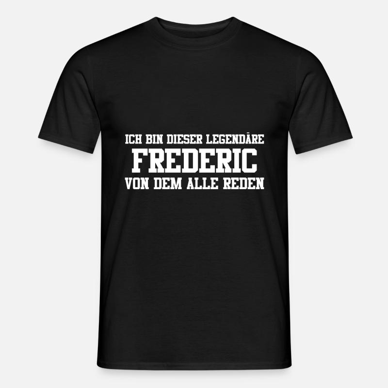 Frederic Name Design - Männer T-Shirt - Schwarz