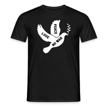 Frieden Friedenstaube Friedensstifter Geschenk - Männer T-Shirt - Schwarz - Vorne - AI Model Male 178 light (178cm)