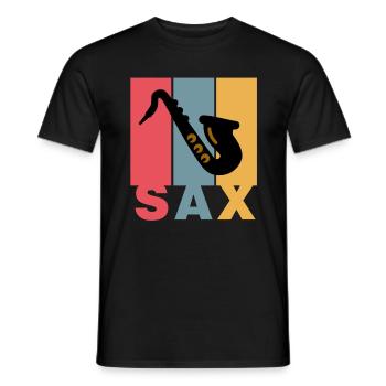 SAXOPHONIST - Sax - Men's T-Shirt - black - Front - AI Model Male 178 light (178cm)