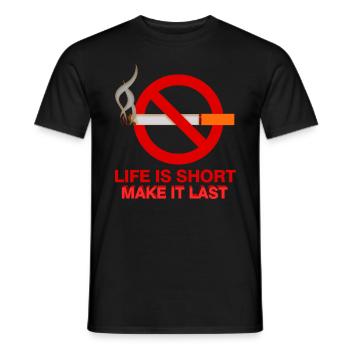 Smoking smoker smoking cigarette gift - Men's T-Shirt - black - Front - AI Model Male 178 light (178cm)