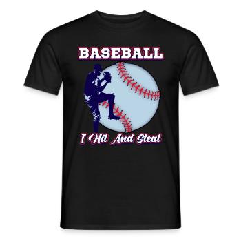 Baseball Pitcher Batter - Männer T-Shirt - Schwarz - Vorne - AI Model Male 178 light (178cm)