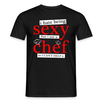 Chef Chef Master Chef Cooking Kitchen Gift - Men's T-Shirt - black - Front - AI Model Male 178 light (178cm)
