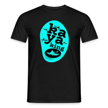 Kayaking kayaking rudder canoe paddling gift - Men's T-Shirt - black - Front - AI Model Male 178 light (178cm)