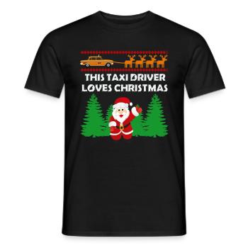 Taxi driver taxi driver Christmas gift - Men's T-Shirt - black - Front - AI Model Male 178 light (178cm)