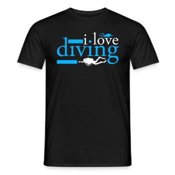 Divers Diving Instructor Diving Sport Gift - Men's T-Shirt - black - Front - AI Model Male 178 light (178cm)
