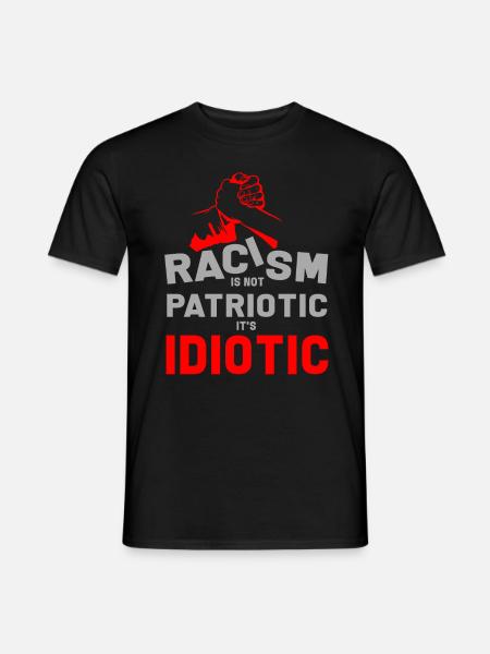 Anti-racism Anti Against Racism Nazis Right - Men's T-Shirt - black
