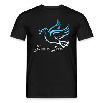 Frieden Friedenstaube Friedensstifter Geschenk - Männer T-Shirt - Schwarz - Vorne - AI Model Male 178 light (178cm)