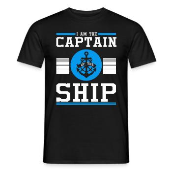 Ancre de capitaine marin marin cadeau volant - T-shirt homme - noir - Devant - AI Model Male 178 light (178cm)
