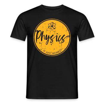 Physik - Männer T-Shirt - Schwarz - Vorne - AI Model Male 178 light (178cm)