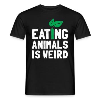 vegetarian - Men's T-Shirt - black - Front - AI Model Male 178 light (178cm)