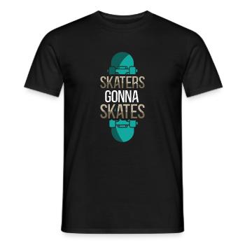 Skater werden skaten - Männer T-Shirt - Schwarz - Vorne - AI Model Male 178 light (178cm)