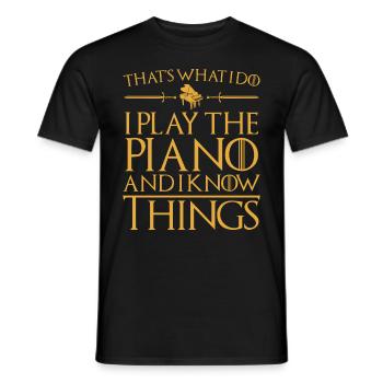 Piano GOT - T-shirt homme - noir - Devant - AI Model Male 178 light (178cm)