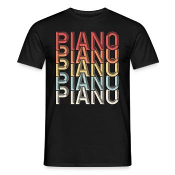 Piano piano piano - T-shirt homme - noir - Devant - AI Model Male 178 light (178cm)