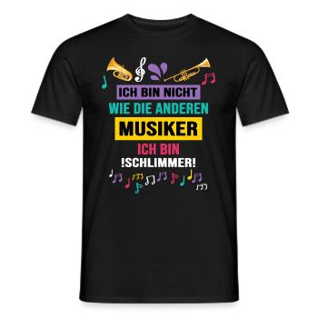 Musik Frontmann Musiker Notenschlüssel Band - Männer T-Shirt - Schwarz - Vorne - AI Model Male 178 light (178cm)