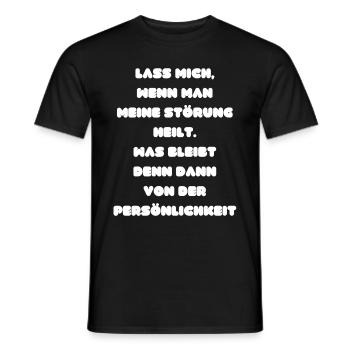 "Störung und Persönlichkeit" - Männer T-Shirt - Schwarz - Vorne - AI Model Male 178 light (178cm)