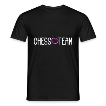 Chess Team - Men's T-Shirt - black - Front - AI Model Male 178 light (178cm)