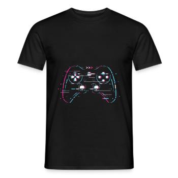 Controller Gaming - T-shirt homme - noir - Devant - AI Model Male 178 light (178cm)