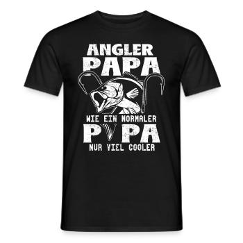 Papa pêcheur à la ligne juste beaucoup plus cool - T-shirt homme - noir - Devant - AI Model Male 178 light (178cm)