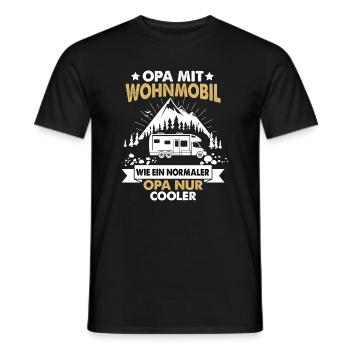 Opa mit Wohnmobil ist cool - Männer T-Shirt - Schwarz - Vorne - AI Model Male 178 light (178cm)