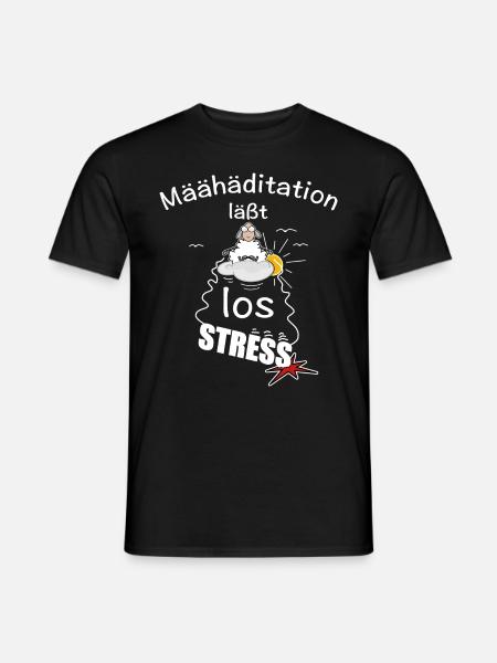 Meditation löst den Stress - Männer T-Shirt - Schwarz