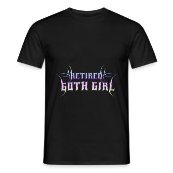 Retired Goth Girl! Gothic Emo Girl - Men's T-Shirt - black - Front - AI Model Male 178 light (178cm)