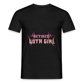 Retired Goth Girl! Gothic Emo Girl - Men's T-Shirt - black - Front - AI Model Male 178 light (178cm)