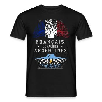 Racines Argentines - T-shirt homme - noir - Devant - AI Model Male 178 light (178cm)